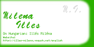 milena illes business card